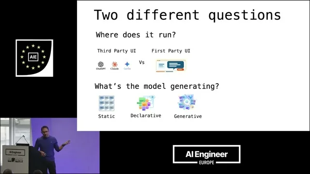 Selected presentation frame from Beyond Components: Designing Generative UI for MCP Apps — Ruben Casas, Postman at 360 seconds