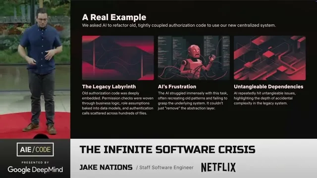 Selected presentation frame from The Infinite Software Crisis – Jake Nations, Netflix at 546 seconds