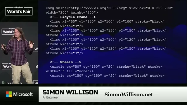 Selected presentation frame from 2025 in LLMs so far, illustrated by Pelicans on Bicycles — Simon Willison at 113 seconds