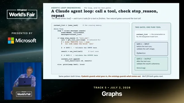 Selected presentation frame from Why Agentic Systems Need Ontologies — Frank Coyle, UC Berkeley at 918 seconds