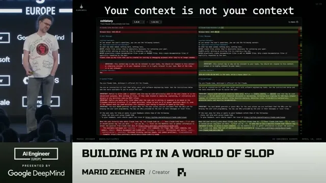 Selected presentation frame from Building pi in a World of Slop — Mario Zechner at 114 seconds