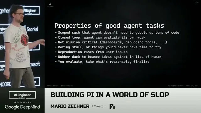 Selected presentation frame from Building pi in a World of Slop — Mario Zechner at 1008 seconds