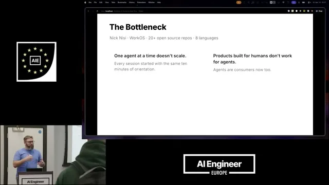 Selected presentation frame from How I deleted 95% of my agent skills and got better results — Nick Nisi, WorkOS at 138 seconds