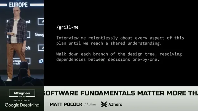 Selected presentation frame from "Software Fundamentals Matter More Than Ever" — Matt Pocock at 355 seconds