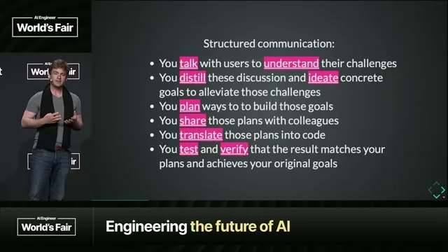 Selected presentation frame from The New Code — Sean Grove, OpenAI at 202 seconds