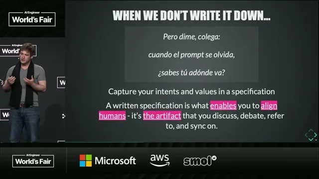 Selected presentation frame from The New Code — Sean Grove, OpenAI at 373 seconds