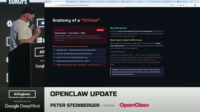 Selected presentation frame from State of the Claw — Peter Steinberger at 441 seconds