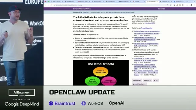 Selected presentation frame from State of the Claw — Peter Steinberger at 844 seconds