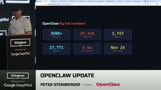 Selected presentation frame from State of the Claw — Peter Steinberger at 102 seconds